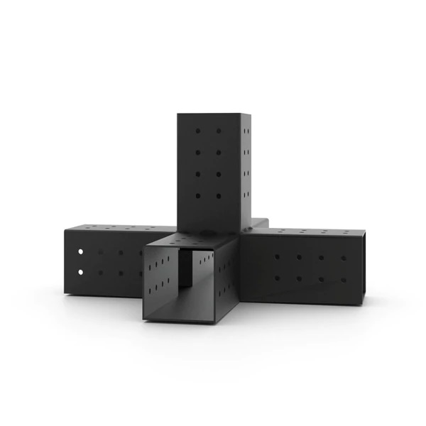 QUINT 5 Arm Pergola Structure Expansion Bracket with SOLO for 4x4 Wood Posts