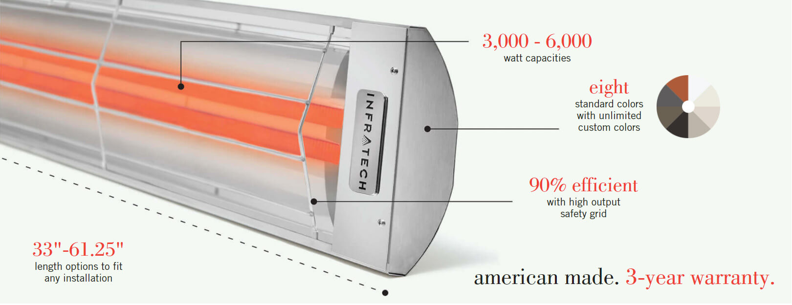 CD Series Dual Element Infratech Heater