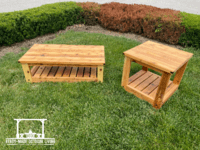 Knotty Collection Cedar Coffee and End Table (2 piece patio set)