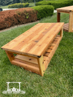 Knotty Collection Cedar Coffee and End Table (2 piece patio set)